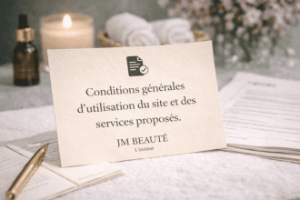 Visuel JM Beauté sur les conditions générales d’utilisation du site et des services proposés