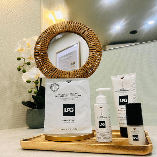 Produits LPG utilisés en soin visage LPG Infinity en institut à Nantes pour améliorer la qualité de la peau